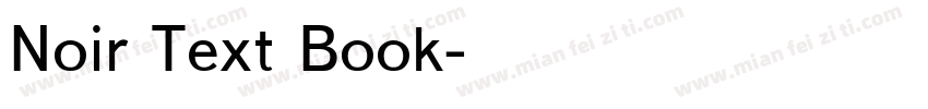 Noir Text Book字体转换